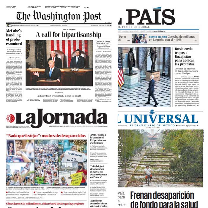 Periódicos nacionales e internacionales